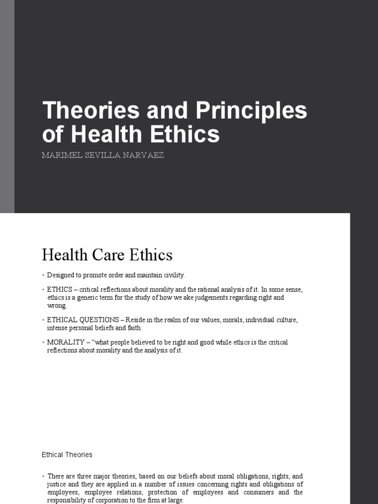 Health Ethics Theories Explained | PDF | Utilitarianism | Virtue