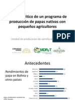 Análisis crítico de un programa de producción de papas nativas (en Bolivia) con pequeños agricultores (PowerPoint)