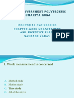 Industrial Engineering Chapter-Work Measuerment and Incentive Plans Saurabh Yadav