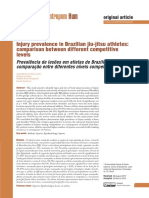 Prevalência de Lesões em Atletas de Brazilian Jiu-Jitsu Comparação Entre Diferentes Níveis Competitivos