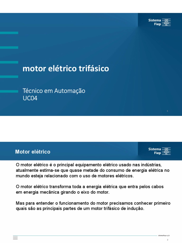 Guia de Motores Trifásicos Industriais | PDF | Motor elétrico | Motores
