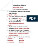 Evaluación de Sociales de Las Regiones Naturales