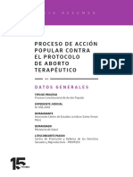 Proceso de Acción Popular Contra El Protocolo de Aborto Terapéutico