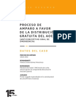 Proceso de Amparo A Favor de La Distribución Del Aoe