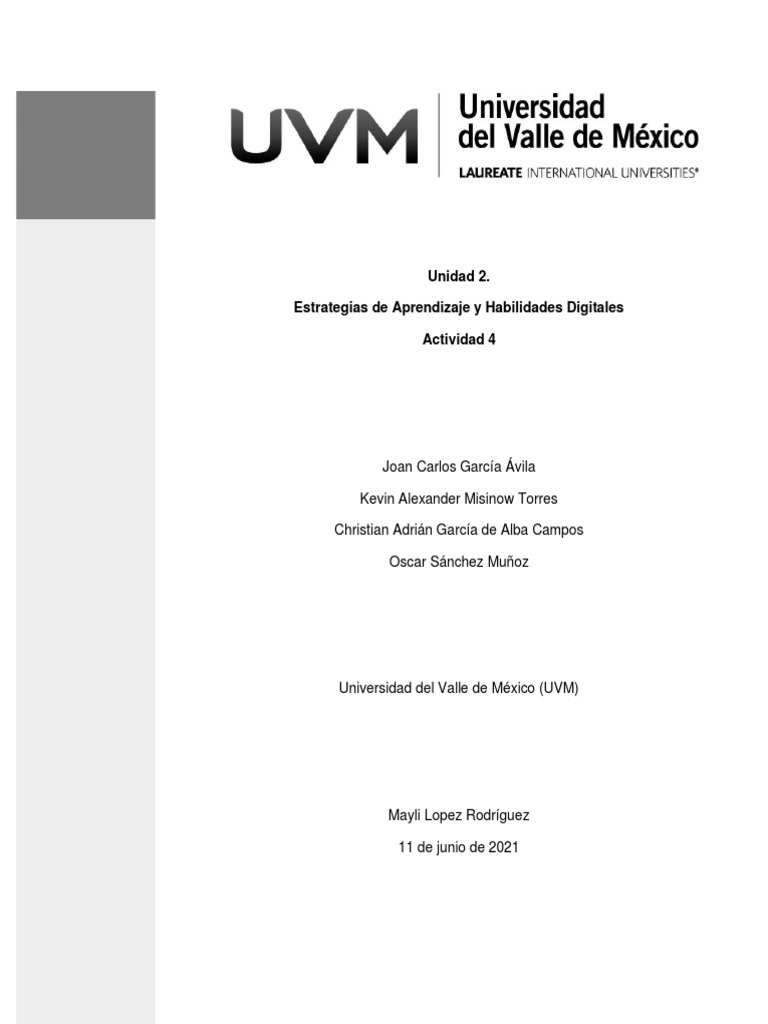 Estrategias de Aprendizaje Digital UVM | PDF | Aprendizaje | Libreria ...