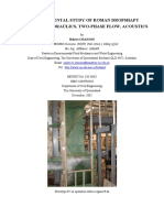 An Experimental Study of Roman Dropshaft Operation: Hydraulics, Two-Phase Flow, Acoustics