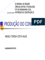 Produção e controle da qualidade do concreto