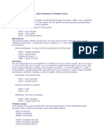 Basic Elements of Medical Terms Word Elements