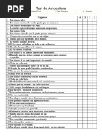 Test de Autoestima para Adolescentes PDF | PDF | Autoestima | Felicidad