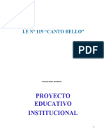 Proyecto Educativo Institucional: I.E #119 "Canto Bello"