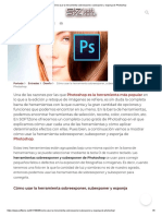 Cómo Usar La Herramienta Sobreexponer, Subexponer y Esponja de Photoshop