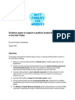 Hutt Families For Midwives Evidence Paper