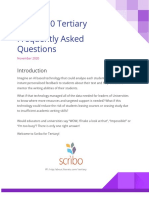 FAQ Scribo Tertiary 2020