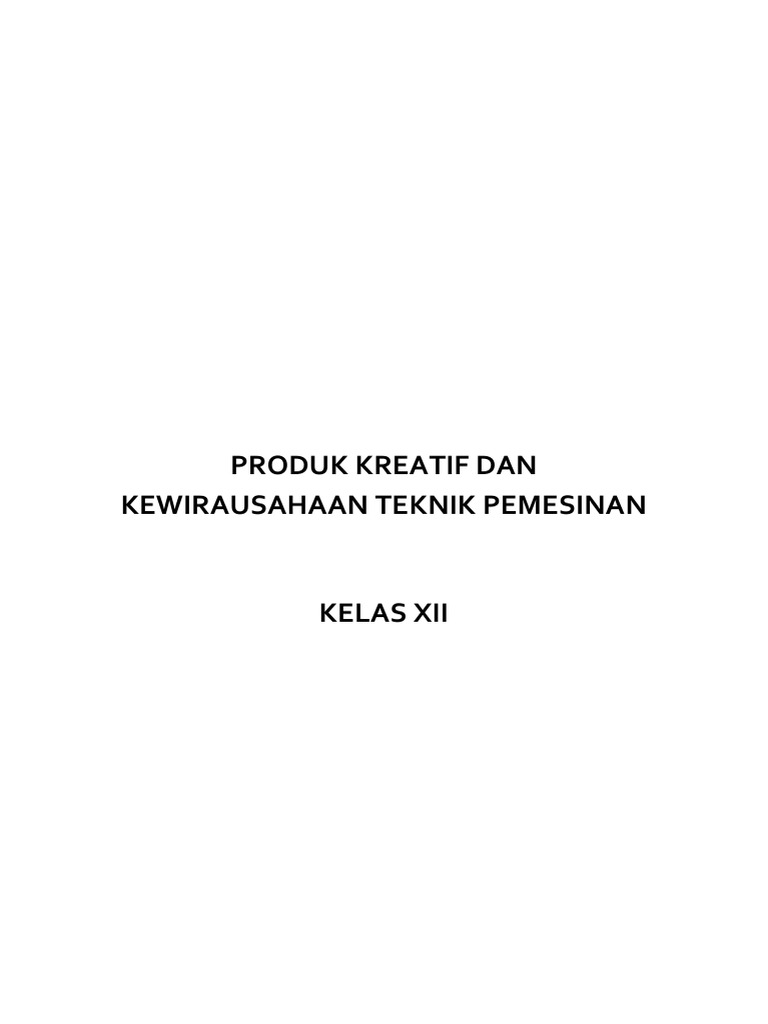 Pkk Teknik Pemesinan Kelas Xii Pdf