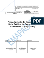 SGSSO-PLT-001Procedimiento de Elaboración de Politica SSO EMAPAO-EP