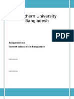 Cement Industry Assignment on Northern University Bangladesh