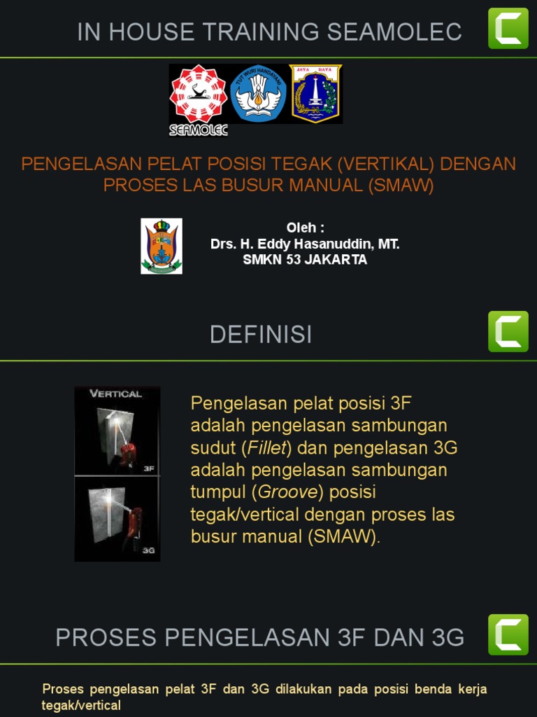 Teknik Pengelasan 3F Dan 3G Smaw | PDF