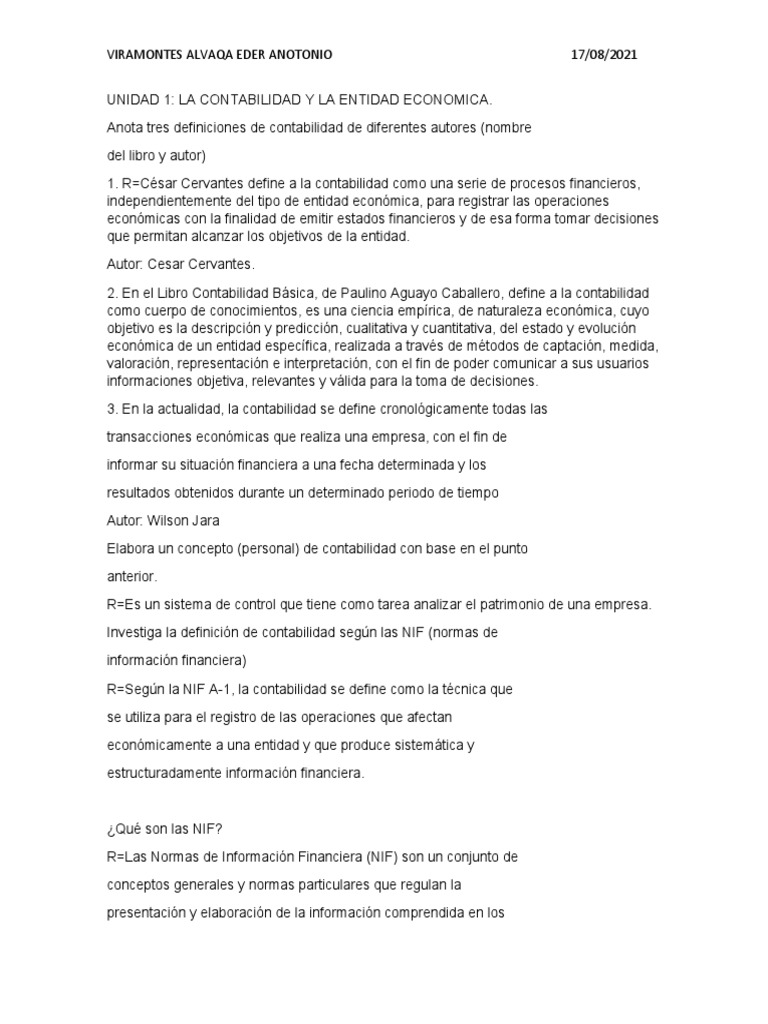 Tarea 1 | PDF | Contabilidad | Estado financiero