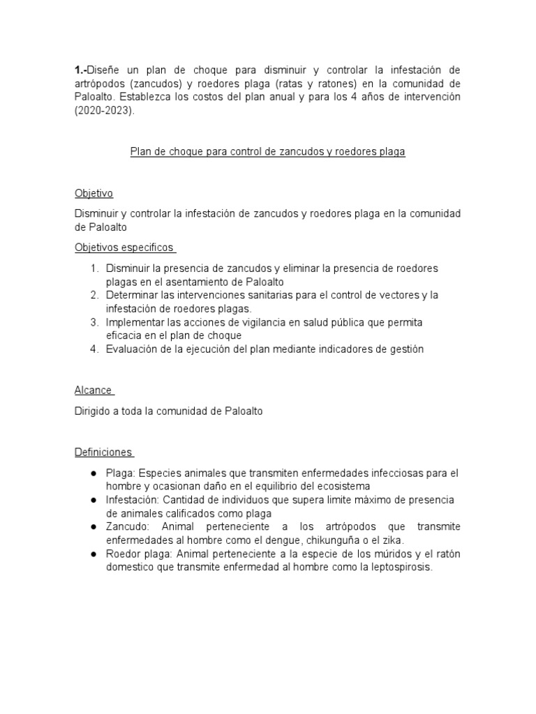 Control de Zancudos y Roedores en Paloalto | PDF | Plaga (organismo ...