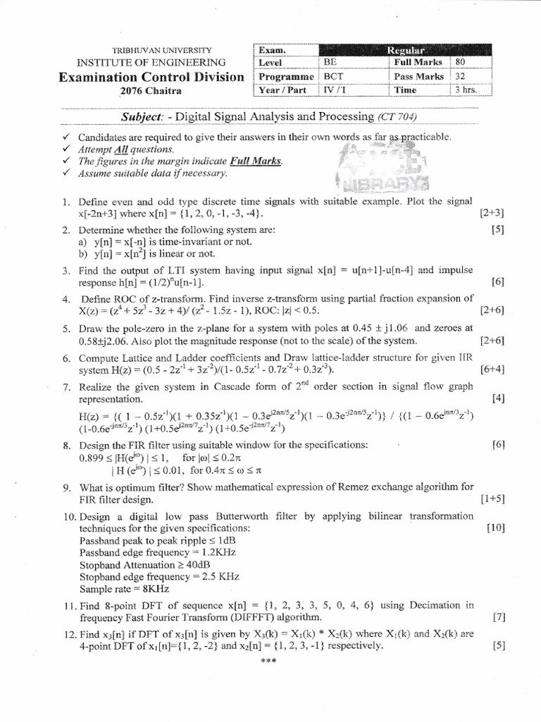 Dsap Updated | PDF | Low Pass Filter | Computer Engineering