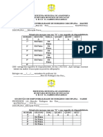 Disponibilidade de Horario