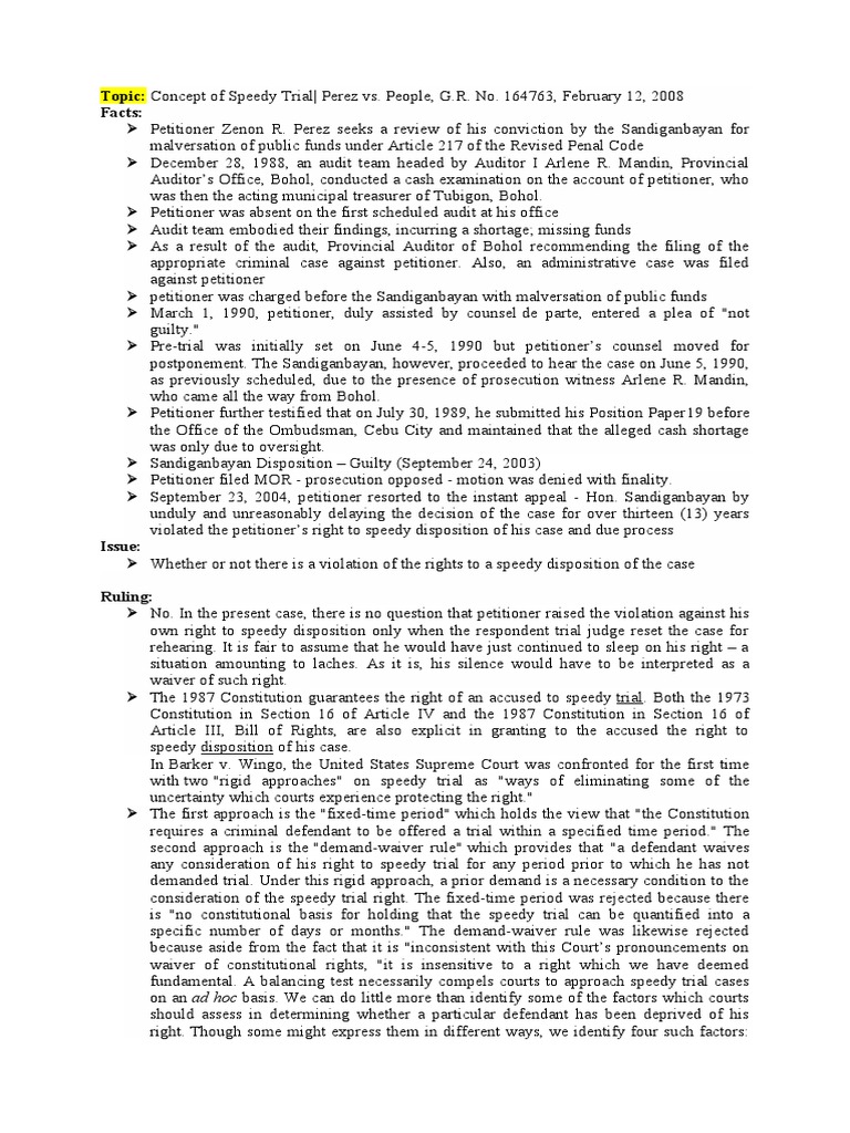 Perez vs. People, G.R. No. 164763, February 12, 2008 PDF Speedy
