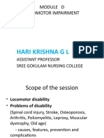 Module D Locomotor Impairment: Hari Krishna G L