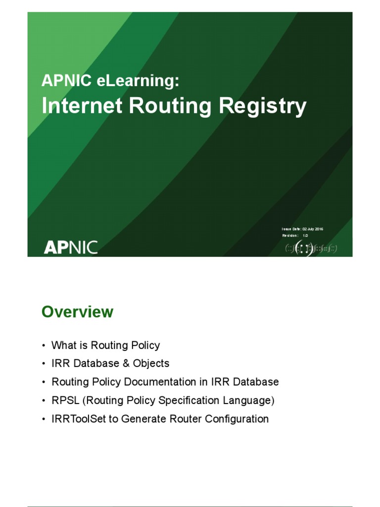 Internet Routing Registry : Internet Routing Registries – EKVZCX