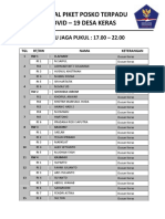 Jadwal Piket RTRW Posko