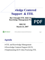 Knowledge Centered Support & ITIL