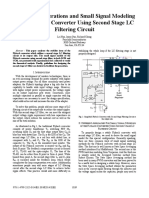 Design Considerations and Small Signal Modeling of The Flyback Converter Using Second Stage LC Filtering Circuit