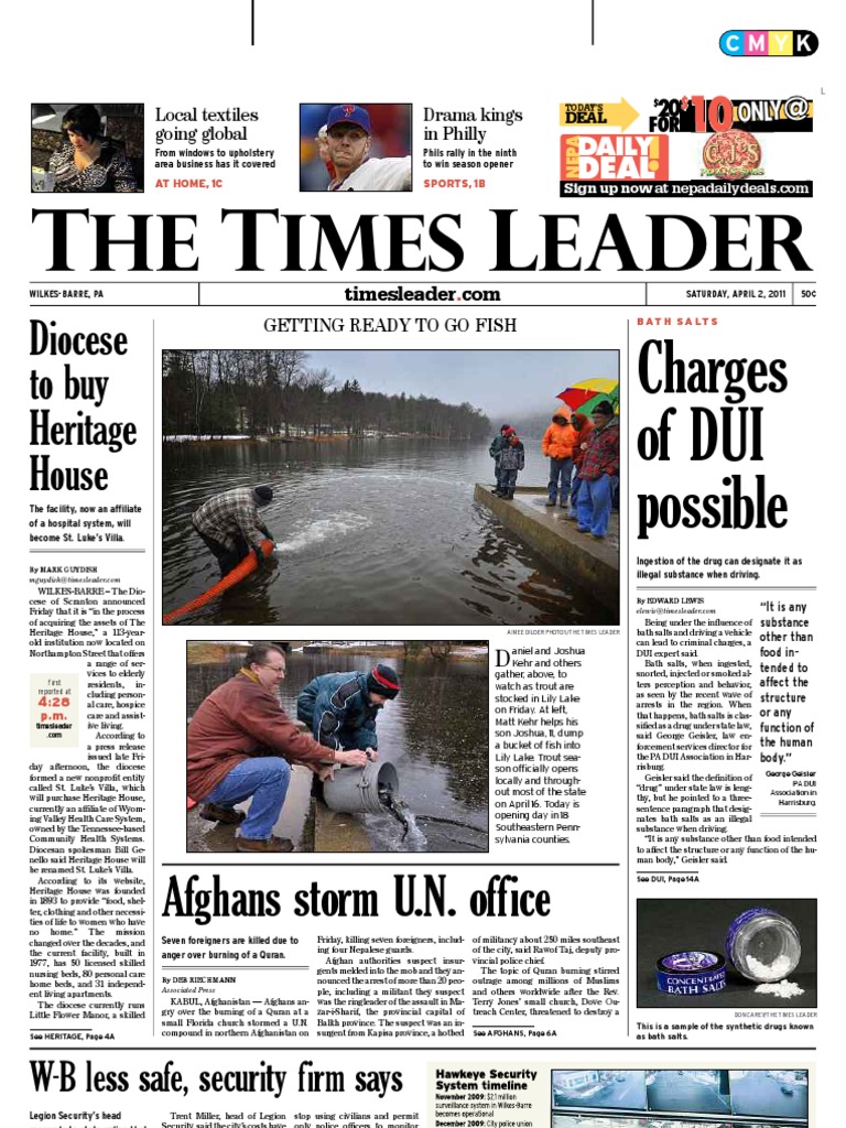Times Leader 4-2-11, PDF, Luzerne County