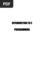 Introduction To Programming