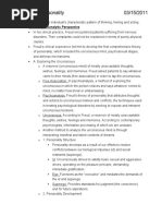 Chapter 15: Personality 03/15/2011: I. The Psychoanalytic Perspective