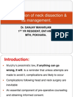 Complication of Neck Dissection & Its Management.: Dr. Sanjay Maharjan 1 Yr Resident, Ent-Hns, MTH, Pokhara