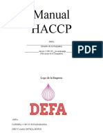 Manual HACCP CREACION DE EMPRESA