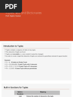 Session 7, Ch9-Tuples, Sets and Dictionaries