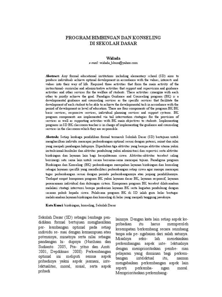 Bimbingan dan Konseling di Sekolah Dasar | PDF
