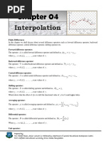 Interpolation: Finite Differences