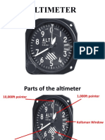 Altimeter: Senses Ambient Air Pressure Changes and Displays in Altitudes in Feet