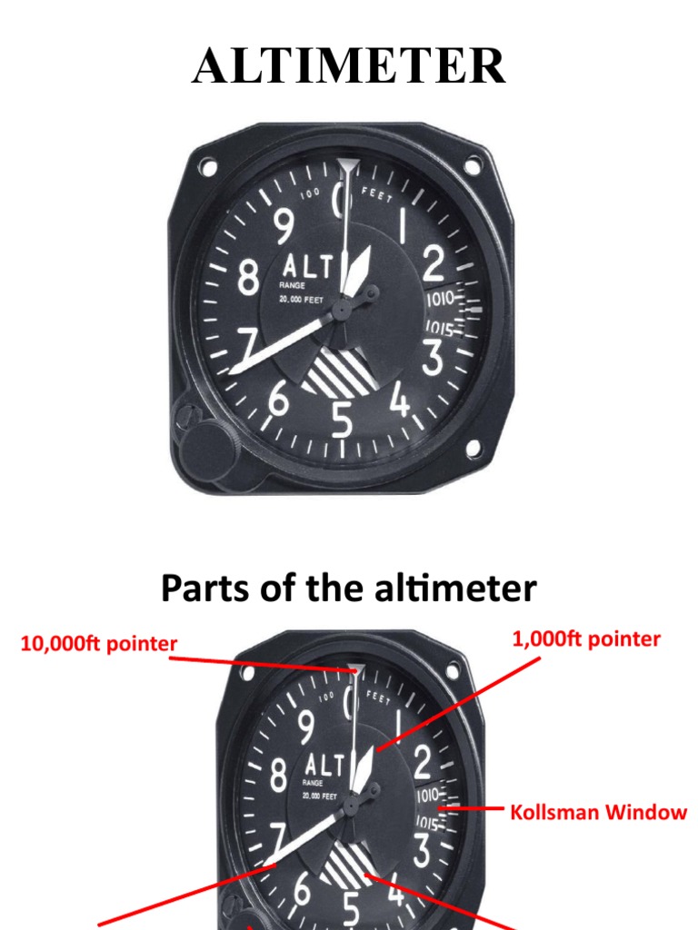 Altimeter Senses Ambient Air Pressure Changes and Displays in