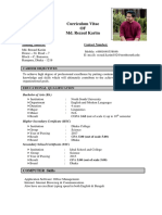 CV of Md. Rezaul Karim Murad