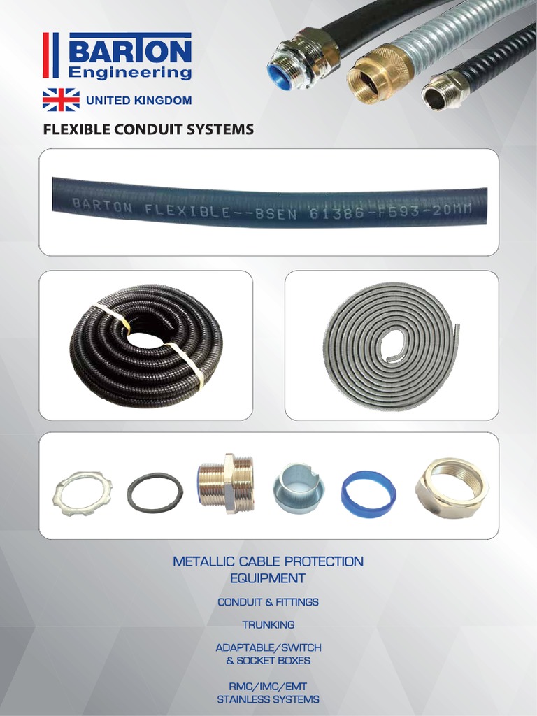 Barton Flexible Conduit Catalogue | PDF | Manufactured Goods ...