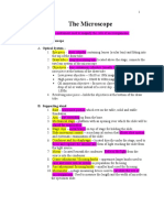The Microscope: Microscope - An Instrument Used To Magnify The Cells of Microorganisms. Parts of A Microscope