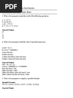 Core Java Exercises Section1:Basics