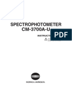 Spectrophotometer CM-3700A-U: Instruction Manual