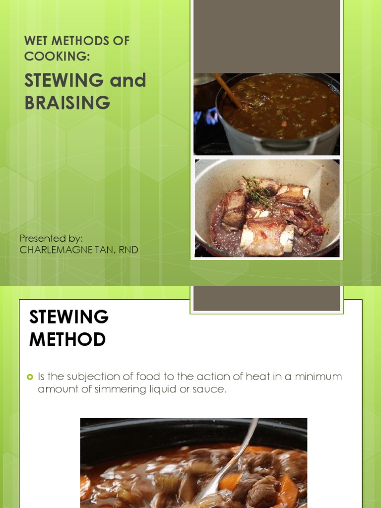 Stewing and Braising | PDF | Cooking, Food & Wine