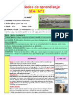 Actividades de Aprendizaje #20 Del 16 Al 20 de Agosto Del 2021.