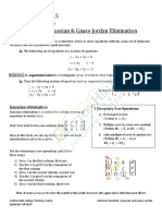 Matrices: Gaussian & Gauss-Jordan Elimination