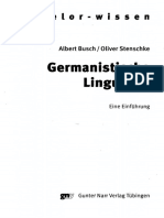 Germanistische Linguistik: Bachelor-Wissen